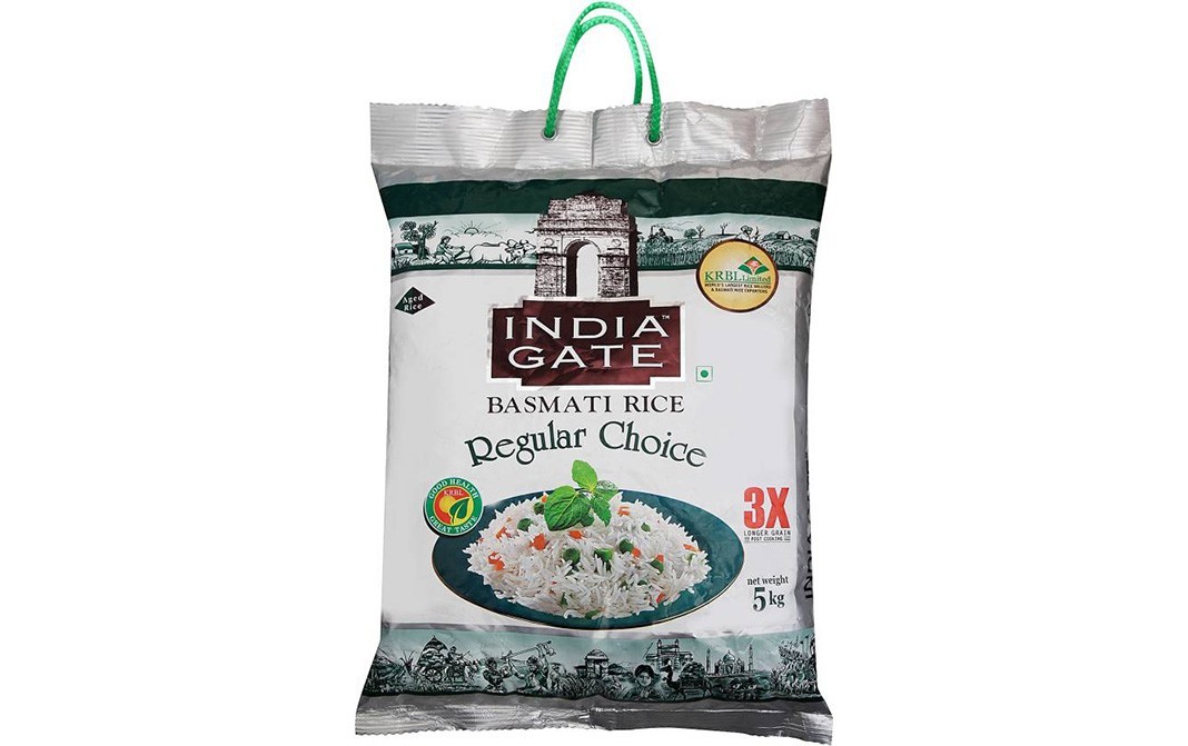 India Gate Basmati Rice Regular Choice   Pack  5 kilogram